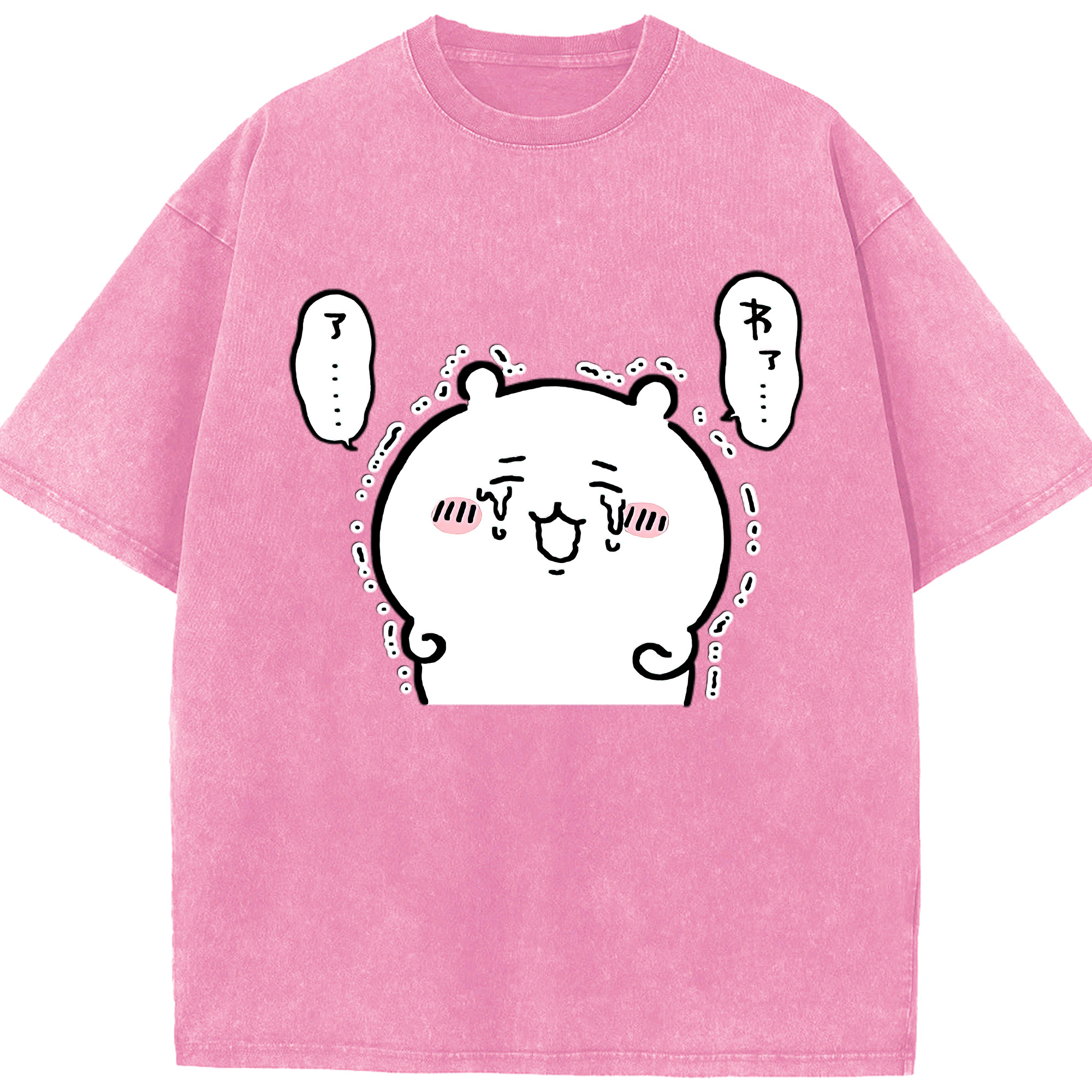 （画像用） ちいかわ ちいかわ Chii-kawa chiikawa 綿100% ヴィンテージ風 半袖Tシャツ（フロントプリント）